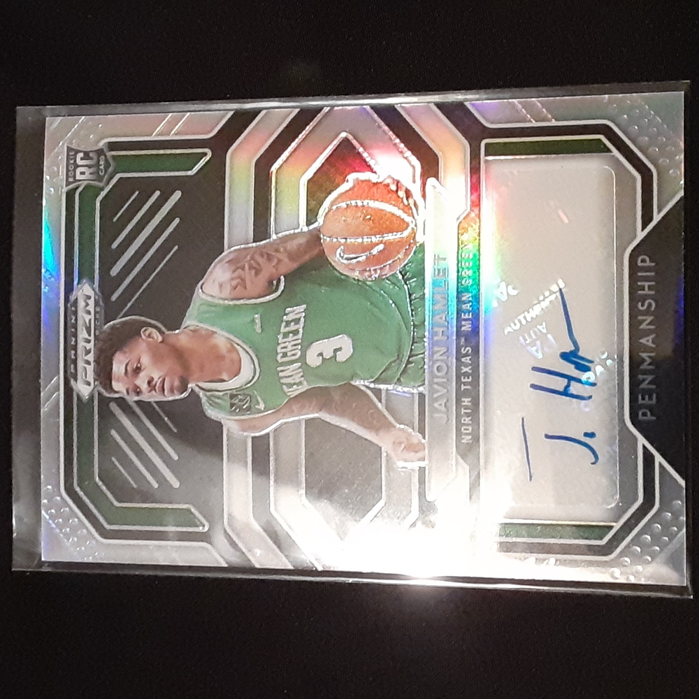 Javion Hamlet silver rookie autographed card